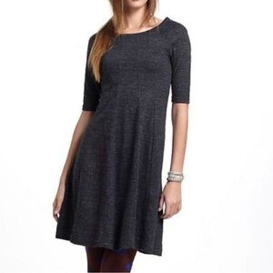Ganni Charcoal Gray Winter Jersey Dress